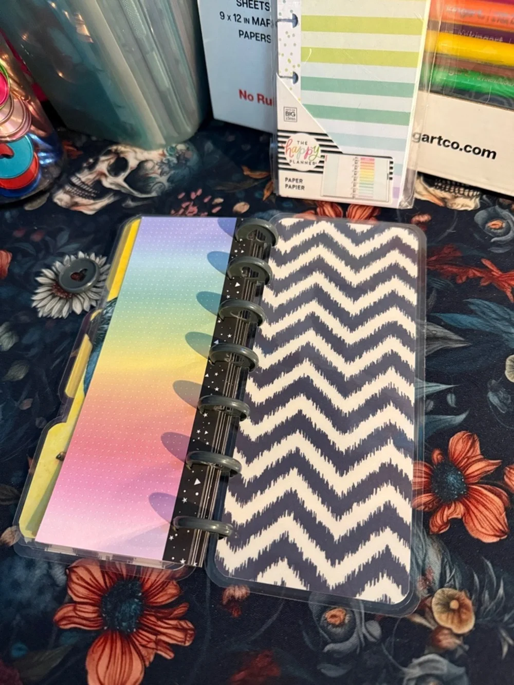 Custom mini happy planner Star Wars porg notebook w/ discs, extra paper